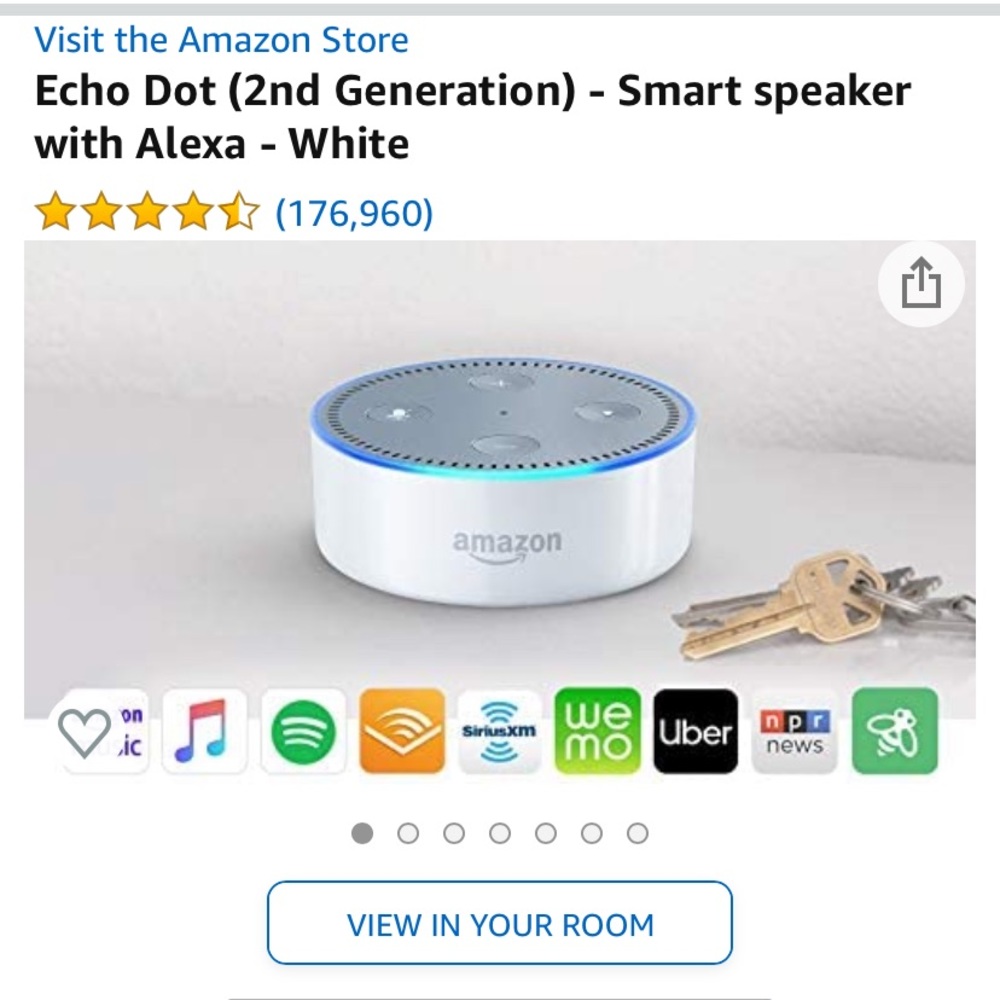 Amazon Alexa echo dot second generation